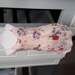 Vintage California Miss Floral Strappy Back Slip Chemise